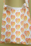 Orange and White Puerto Rico Heart Tote Bag