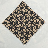 Black and Tan Taino Coqui Dinner Napkins (Sold Individually)