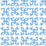 detail of blue coqui frog fabric for coqui frog stuffed toy