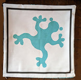 Teal and Black Coqui Pillow Shams