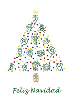 Taino Christmas Tree Greeting Cards (Set of 10))