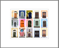 Special Sale: Doors of Old San Juan (Photograph) Matted`