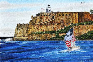 "Sailing Past El Morro"  by Macario