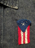 Crocheted Puerto Rican Flag Pins