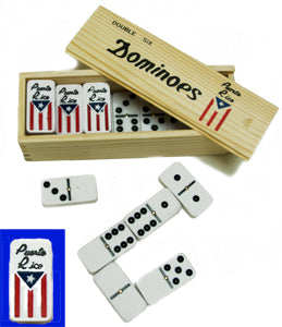 Traditional Dominoes with the Puerto Rico Flag