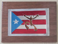 Coqui Taino with Puerto Rico Flag Plaque