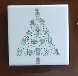 Ceramic Tile Christmas Coasters