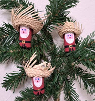 Boricua Santas Christmas Ornaments (Set of 3)