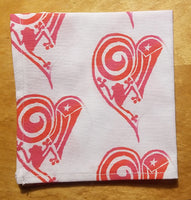Red Hearts Cocktail Napkins (Set of 4)